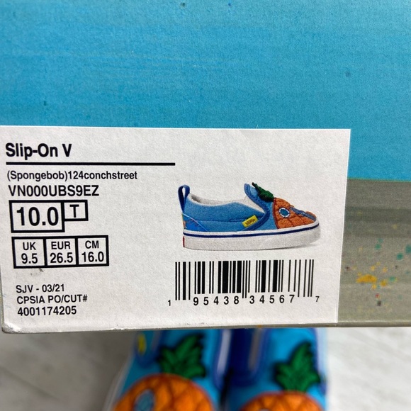 Vans SpongeBob slip-on Velcro Toddler sneakers - Picture 17 of 17